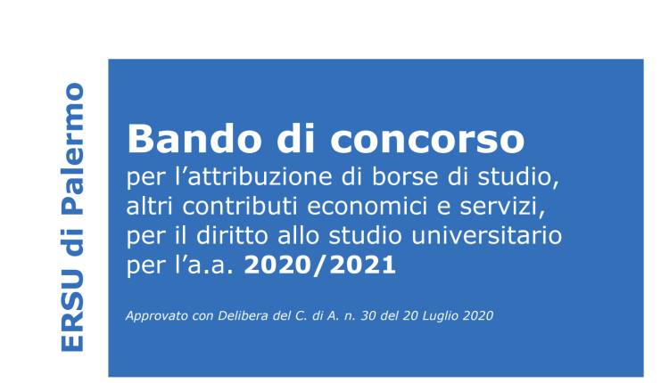 Concorso benefici ERSU 2020/21: fino alle ore 14 del giorno 12 ottobre 2020 è possibile rettificare o integrare la richiesta di partecipazione