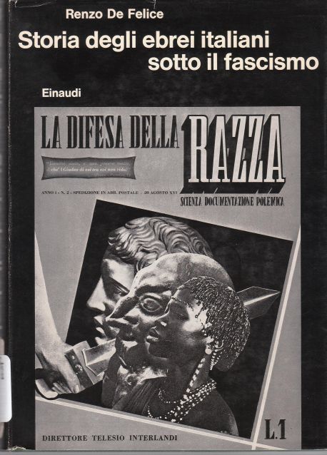 Copertina di Storia degli ebrei italiani sotto il fascismo 