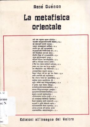 Copertina di La metafisica orientale