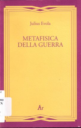 Copertina di Metafisica della guerra