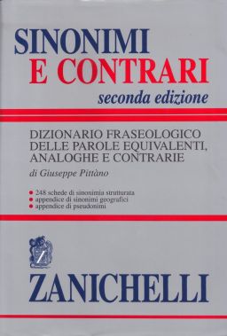Copertina di Dizionario sinonimi e contrari, seconda edizione