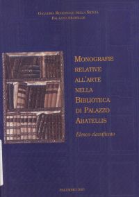 Copertina di Monografie relative all'arte nella biblioteca di Palazzo Abatellis