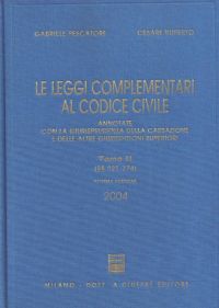 Copertina di Le leggi complementari al codice civile - Tomo II (§ 221-374)