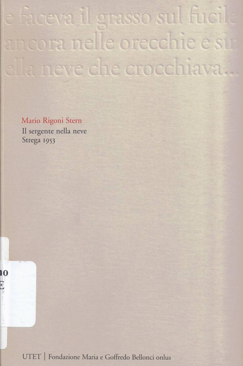 Copertina di Il sergente  nella neve 