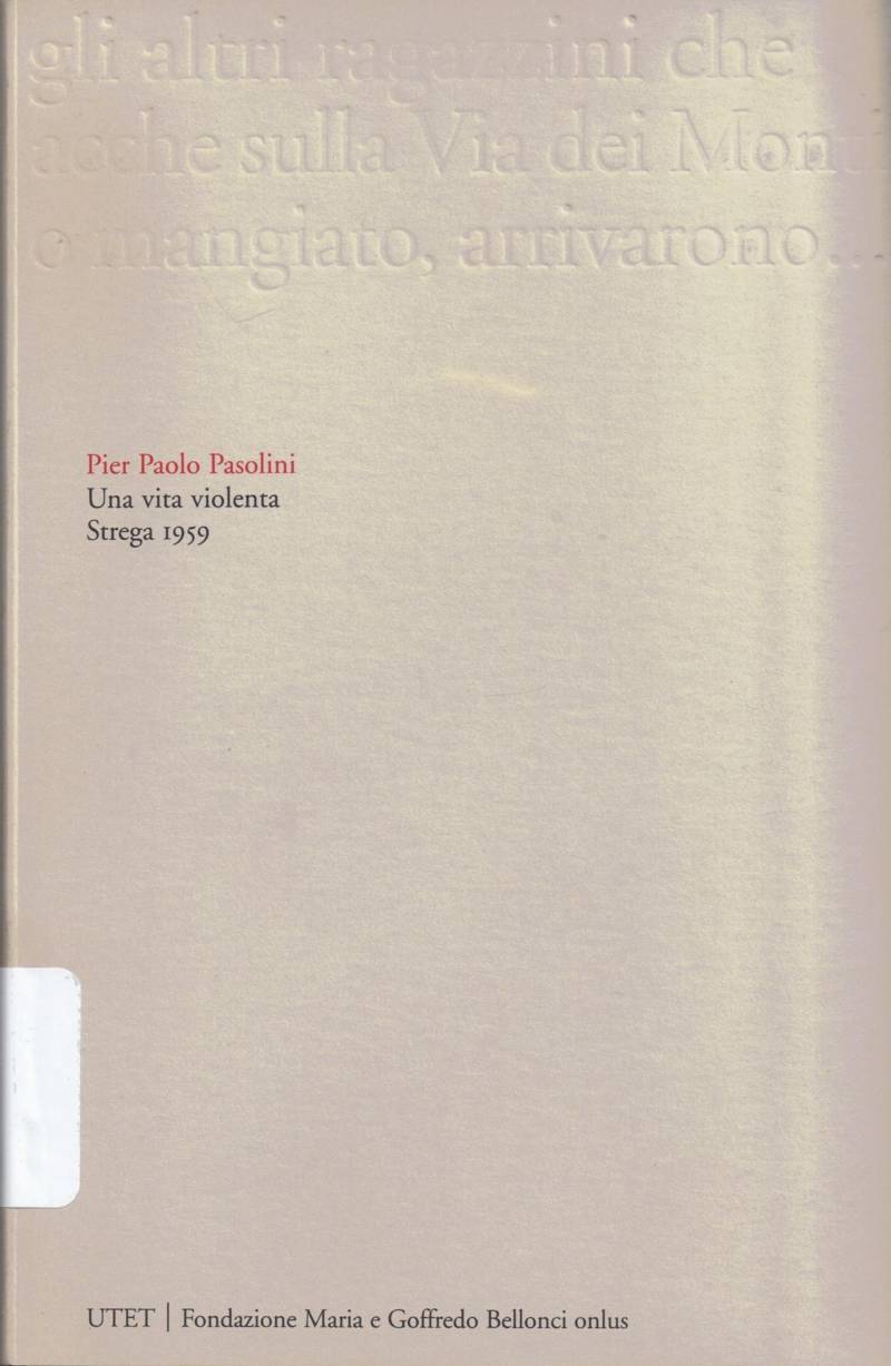 Copertina di Una vita violenta 