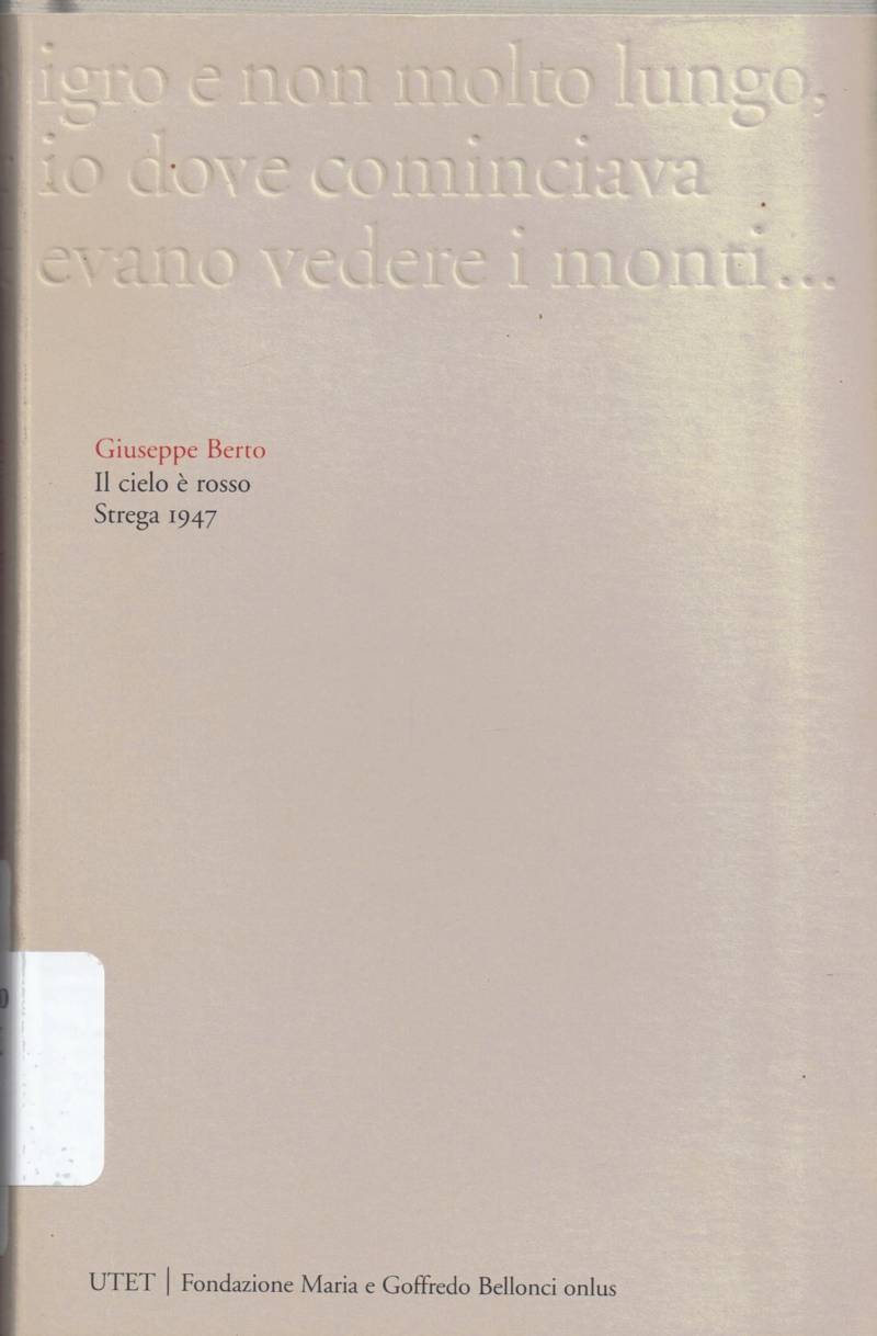 Copertina di Il cielo è rosso 