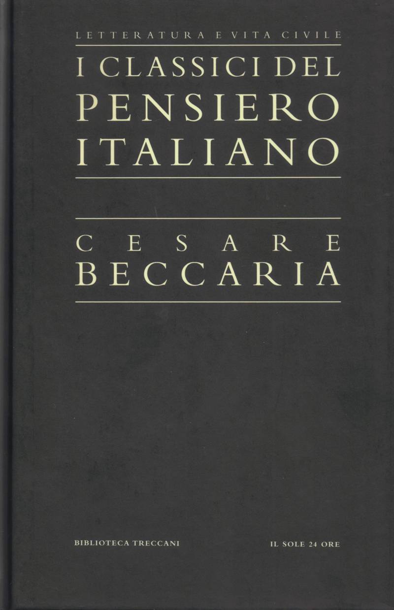 Copertina di Cesare Beccaria 