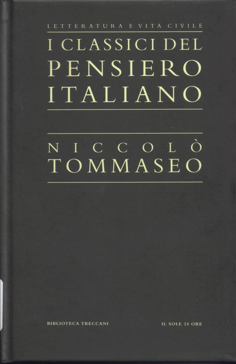 Copertina di Niccolò Tommaseo 