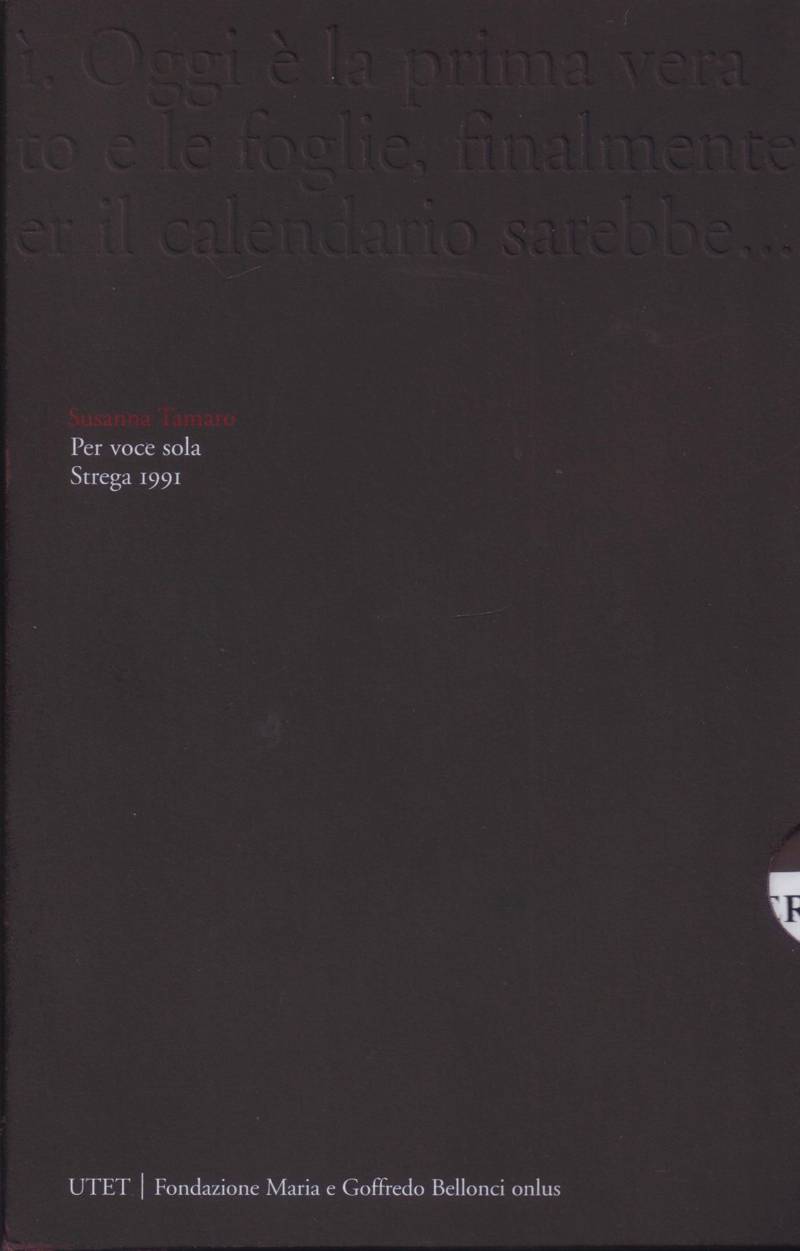 Copertina di Per voce sola 