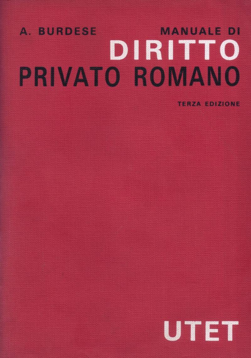 Copertina di Manuale di Diritto Privato Romano 