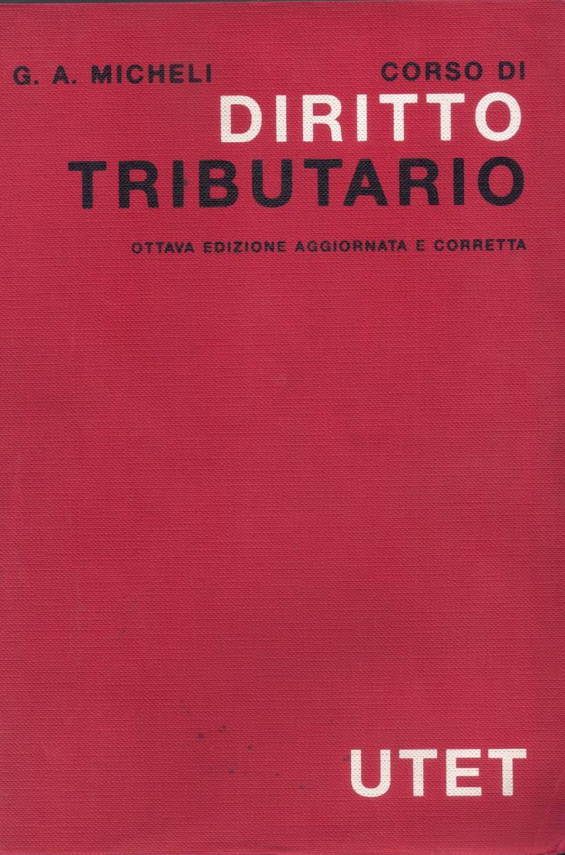 Copertina di Corso di Diritto Tributario 