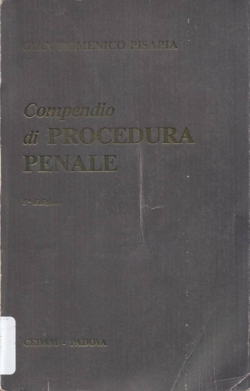 Copertina di Conpendio  di procedura penale 