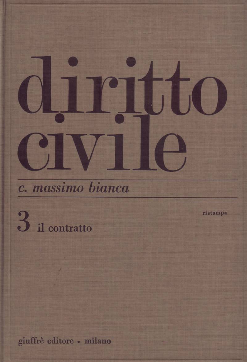 Copertina di Diritto civile - 3 Il contratto 
