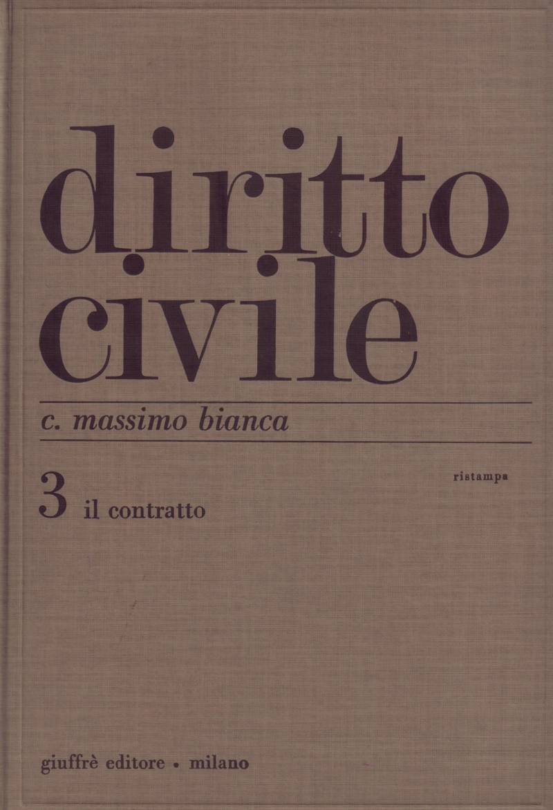 Copertina di Diritto civile - 3 Il contratto 