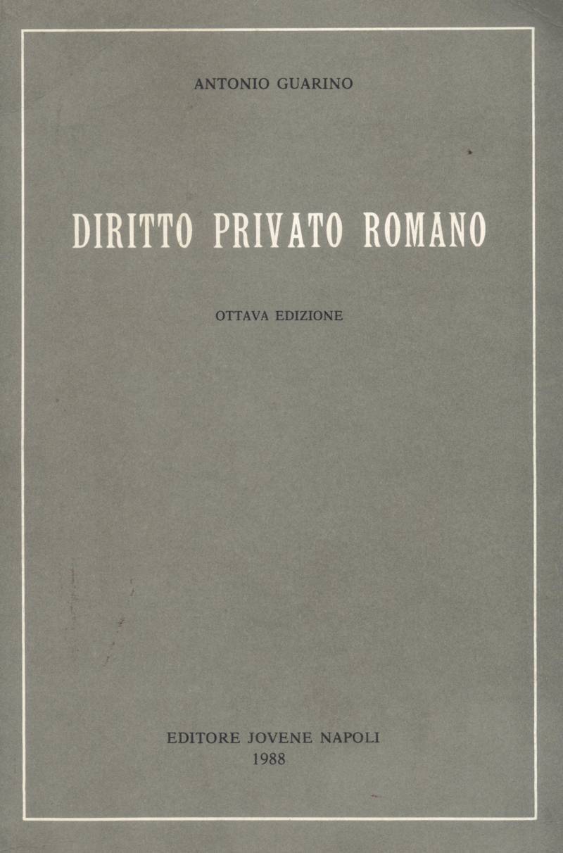 Copertina di Diritto privato romano 