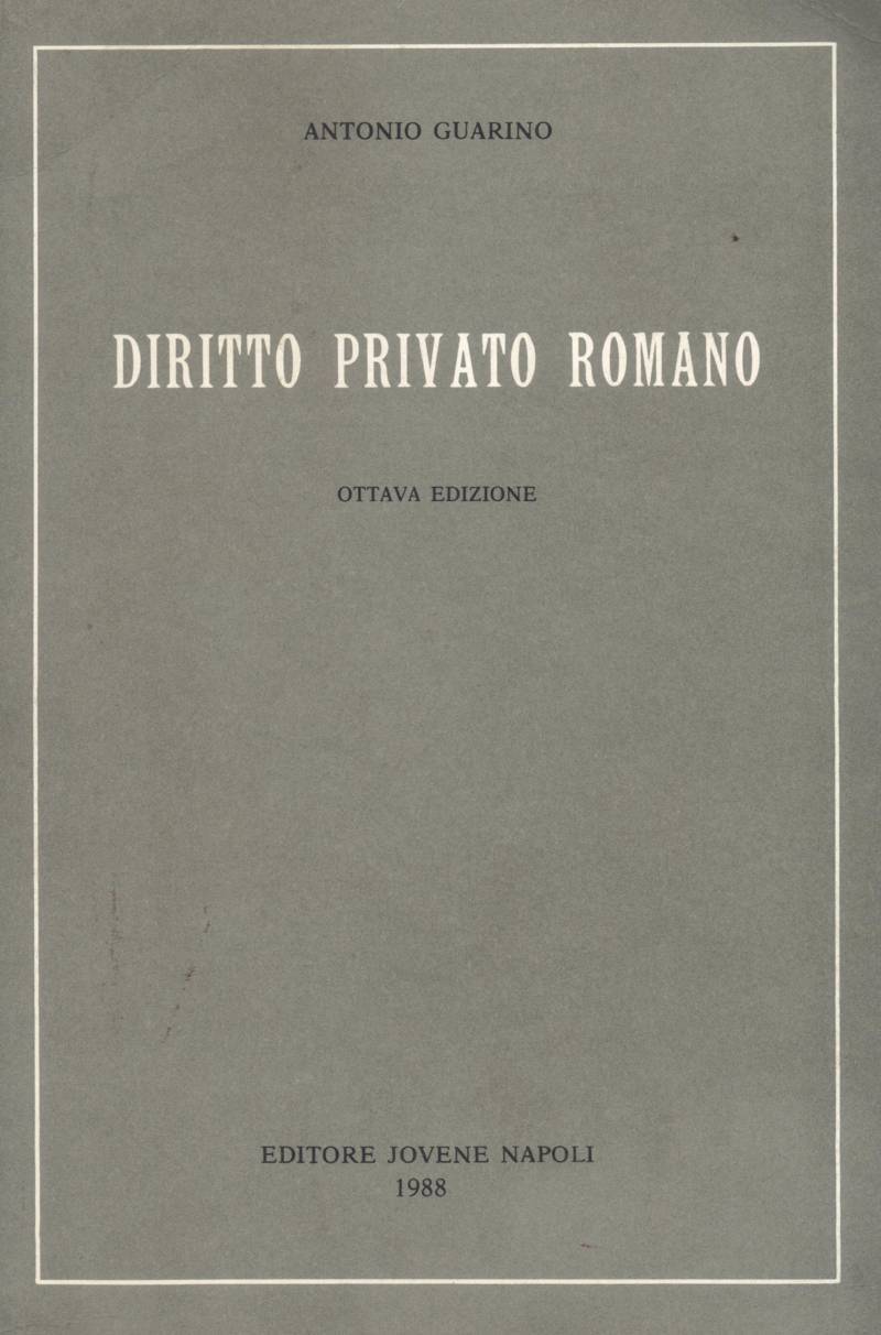 Copertina di Diritto privato romano 