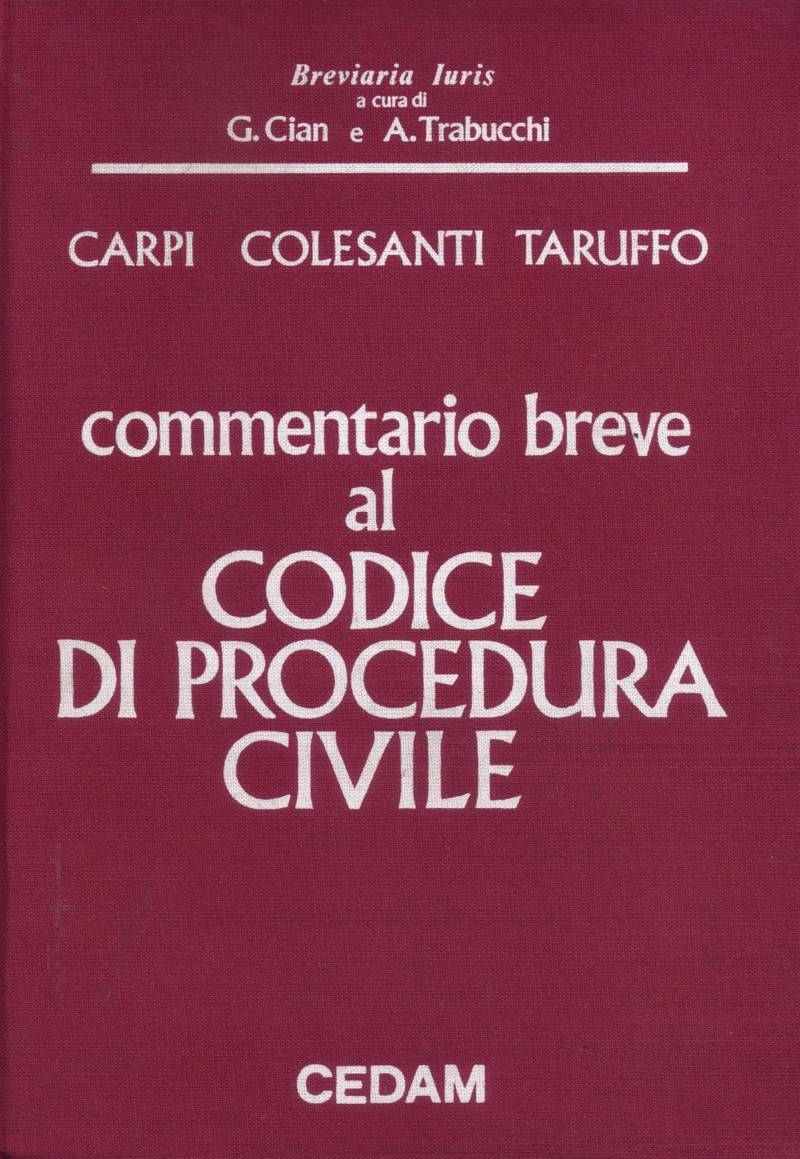 Copertina di Commentario breve al codice di procedura civile 