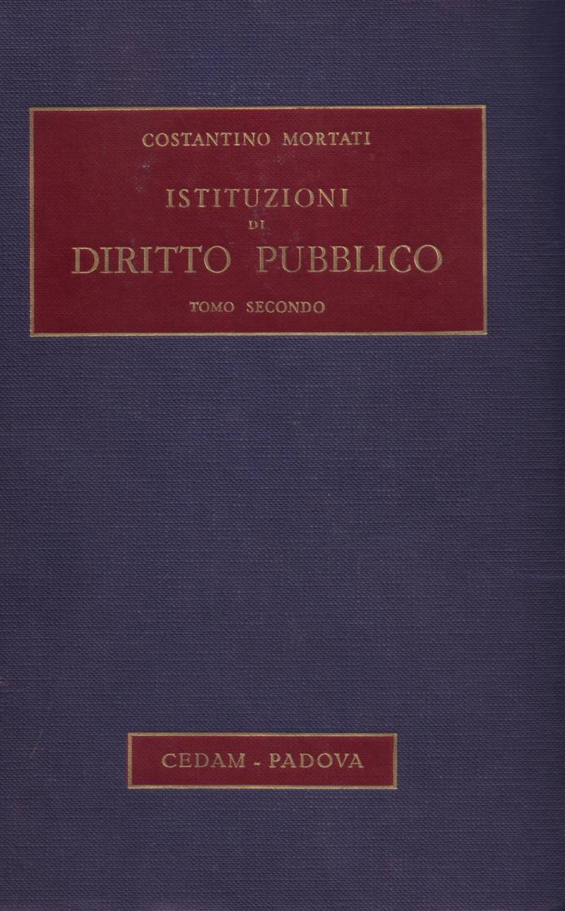 Copertina di Istituzioni di diritto pubblico - (tomo secondo)
