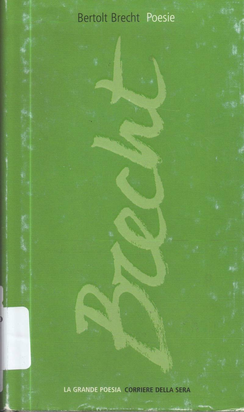 Copertina di Poesie (Brecht)