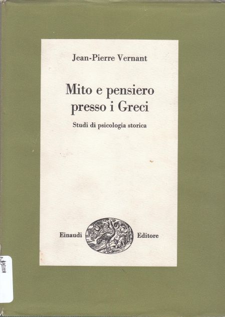 Copertina di Mito e pensiero presso i Greci