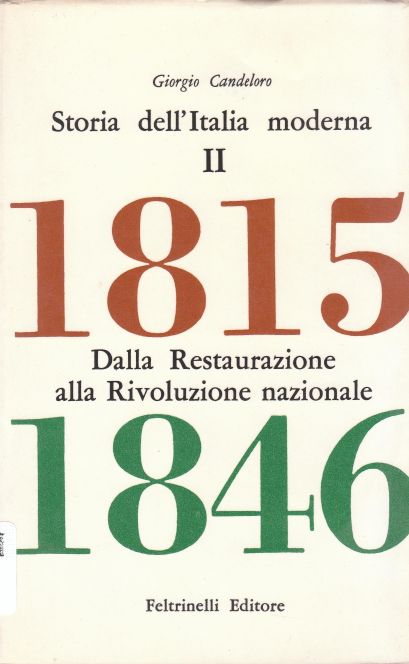 Copertina di Storia dell'italia moderna II