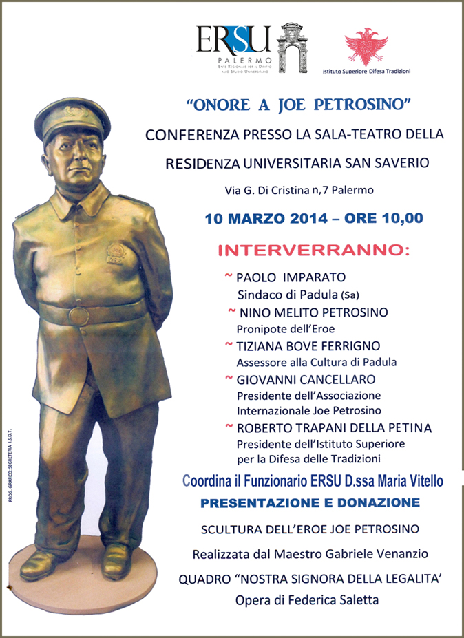 Conferenza per la commemorazione della morte di Joe Petrosino