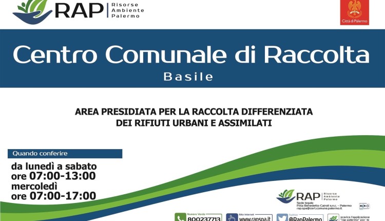 Raccolta rifiuti: la Rap del Comune di Palermo apre un nuovo CCR in via Ernesto Basile. Orari e cosa conferire