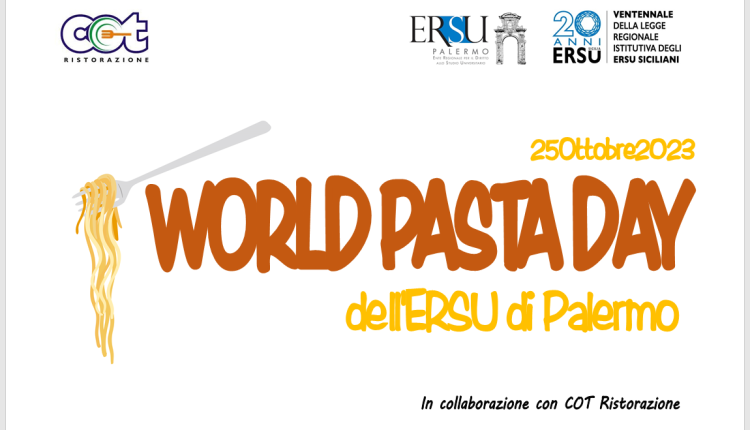 World Pasta Day all’ERSU, mercoledì 25 ottobre la pasta è protagonista in mensa