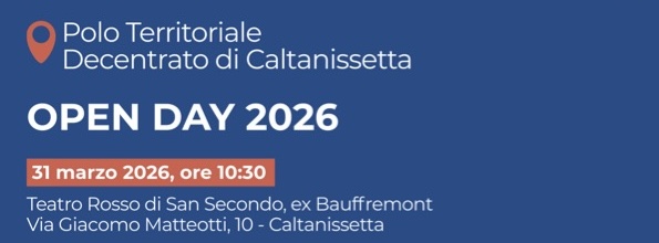L’ERSU di Palermo all’OPEN DAY 2026 del Polo Territoriale Decentrato di Caltanissetta dell’UniPa