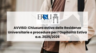 AVVISO: Chiusura estiva delle Residenze Universitarie e procedure per l’Ospitalità Estiva a.a. 2025/2026